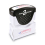 ACCUSTAMP2 Pre-Inked Shutter Stamp, Red/Blue, POSTED, 1.63 x 0.5