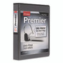 Cardinal Premier Easy Open ClearVue Locking Slant-D Ring Binder, 3 Rings, 1.5" Capacity, 11 x 8.5, Black
