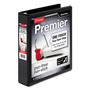 Cardinal Premier Easy Open ClearVue Locking Slant-D Ring Binder, 3 Rings, 1.5" Capacity, 11 x 8.5, Black