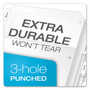 Cardinal Poly Ring Binder Pockets, 8.5 x 11, Clear, 5/Pack