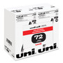 uniball ONYX Roller Ball Pen, Stick, Fine 0.7 mm, Black Ink, Black Barrel, 72/Pack (UBC2013567) View Product Image