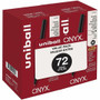 uniball™ Onyx Rollerball Pens - 0.7 mm Pen Point - Black Ink - Matte Black Barrel