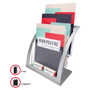 deflecto 3-Tier Literature Holder, Leaflet Size, 11.25w x 6.94d x 13.31h, Silver (DEF693745) View Product Image