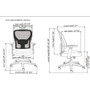 Lorell Mid-back Chair, Mesh Back, 27-3/4"x27"x38-2/3*-42-7/8", BK (LLR83293) View Product Image