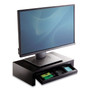 Fellowes Designer Suites Monitor Riser, For 21" Monitors, 16" x 9.38" x 4.38" to 6", Black Pearl, Supports 40 lbs