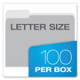 Pendaflex Colored File Folders, 1/3-Cut Tabs: Assorted, Letter Size, Gray/Light Gray, 100/Box