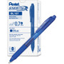 Pentel EnerGel-X Gel Pen, Retractable, Medium 0.7 mm, Blue Ink, Translucent Blue/Blue Barrel, Dozen (PENBL107C) View Product Image