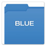 Pendaflex Double-Ply Reinforced Top Tab Colored File Folders, 1/3-Cut Tabs: Assorted, Letter Size, 0.75" Expansion, Blue, 100/Box (PFXR15213BLU) View Product Image