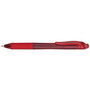 Pentel EnerGel-X Gel Pen, Retractable, Bold 1 mm, Red Ink, Translucent Red/Red Barrel, Dozen (PENBL110B) View Product Image