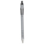 Paper Mate FlexGrip Ultra Recycled Ballpoint Pen, Retractable, Fine 0.8 mm, Black Ink, Gray/Black Barrel, Dozen