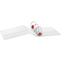 Cardinal XtraLife ClearVue Non-Stick Slant-D Ring Binder, 3 Rings, 4" Capacity, 11 x 8.5, White