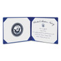 AbilityOne 7510004822994 SKILCRAFT Award Certificate Binder, 8.5 x 11, Navy Seal, Blue/Gold (NSN4822994) View Product Image