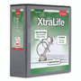 Cardinal XtraLife ClearVue Non-Stick Slant-D Ring Binder, 3 Rings, 4" Capacity, 11 x 8.5, Black