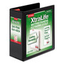 Cardinal XtraLife ClearVue Non-Stick Locking Slant-D Ring Binder, 3 Rings, 4" Capacity, 11 x 8.5, Black (CRD26341) View Product Image