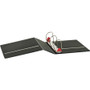 Cardinal XtraLife ClearVue Non-Stick Slant-D Ring Binder, 3 Rings, 4" Capacity, 11 x 8.5, Black