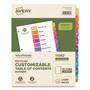 Avery Customizable Table of Contents Ready Index Dividers with Multicolor Tabs, 10-Tab, 1 to 10, 11 x 8.5, White, 3 Sets
