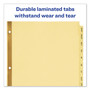 Avery Preprinted Laminated Tab Dividers with Gold Reinforced Binding Edge, 12-Tab, Jan. to Dec., 11 x 8.5, Buff, 1 Set