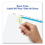 Avery Print and Apply Index Maker Clear Label Dividers, Extra Wide Tab, 5-Tab, White Tabs, 11.25 x 9.25, White, 1 Set