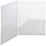 Smead Frame View Poly Two-Pocket Folder, 100-Sheet Capacity, 11 x 8.5, Clear/Oyster, 5/Pack
