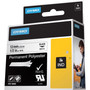 DYMO Rhino Permanent Poly Industrial Label Tape, 0.5" x 18 ft, White/Black Print Product Image 