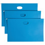 Smead Hanging Pockets with Full-Height Gusset, 1 Section, 3" Capacity, Legal Size, 1/5-Cut Tabs, Sky Blue, 25/Box