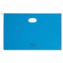 Smead Hanging Pockets with Full-Height Gusset, 1 Section, 3" Capacity, Legal Size, 1/5-Cut Tabs, Sky Blue, 25/Box