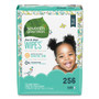 Seventh Generation Free and Clear Baby Wipes, Refill, 7 x 7, Unscented, White, 256/Pack