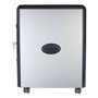 Storex Mobile Filing Cabinet with Metal Siding, 2 Letter-Size File Drawers, Silver/Black, 19" x 15" x 23"