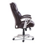 SertaPedic Emerson Executive Task Chair, Supports Up to 300 lb, 19" to 22" Seat Height, Brown Seat/Back, Silver Base (SRJ49710BRW) View Product Image