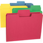 Smead SuperTab Colored File Folders, 1/3-Cut Tabs: Assorted, Letter Size, 0.75" Expansion, 11-pt Stock, Color Assortment 1, 100/Box