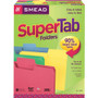 Smead SuperTab Colored File Folders, 1/3-Cut Tabs: Assorted, Letter Size, 0.75" Expansion, 11-pt Stock, Color Assortment 1, 100/Box