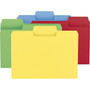 Smead SuperTab Colored File Folders, 1/3-Cut Tabs: Assorted, Letter Size, 0.75" Expansion, 11-pt Stock, Color Assortment 1, 100/Box