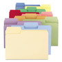 Smead SuperTab Colored File Folders, 1/3-Cut Tabs: Assorted, Letter Size, 0.75" Expansion, 11-pt Stock, Color Assortment 1, 100/Box (SMD11987) View Product Image