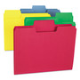 Smead SuperTab Colored File Folders, 1/3-Cut Tabs: Assorted, Letter Size, 0.75" Expansion, 11-pt Stock, Color Assortment 1, 100/Box