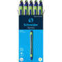 Schneider Xpress Fineliner Pen - 0.8 mm Medium Pen Point - Blue Ink - Blue Rubberized, Green Barrel - Stainless Steel Tip