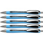 Schneider Slider Rave XB Ballpoint Pen, Retractable, Extra-Bold 1.4 mm, Black Ink, Black/Light Blue Barrel
