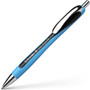 Schneider Slider Rave XB Ballpoint Pen, Retractable, Extra-Bold 1.4 mm, Black Ink, Black/Light Blue Barrel