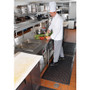 Genuine Joe Versa-Lite Anti-microbial Rubber Mat - Warehouse - 60" Length x 36" Width - Rubber - Black
