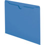 Smead Colored File Jackets with Reinforced Double-Ply Tab, Straight Tab, Letter Size, Blue, 100/Box