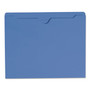 Smead Colored File Jackets with Reinforced Double-Ply Tab, Straight Tab, Letter Size, Blue, 100/Box