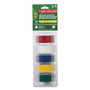 Duck Electrical Tape, 1" Core, 0.75" x 12 ft, Assorted Colors, 5/Pack (DUC280303) View Product Image