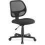 Lorell Multi-task Office Chair - Black Seat Color - Fabric Seat Material - Black Back Color - Mesh Back Material - 5-star Base