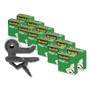 Scotch Clip Dispenser Value Pack with 12 Rolls of Tape, 1" Core, Plastic, Charcoal