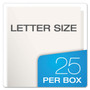 Oxford High Gloss Laminated Paperboard Folder, 100-Sheet Capacity, 11 x 8.5, White, 25/Box