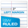 Ampad Double Sheet Pads, Pitman Rule Variation (Offset Dividing Line - 3" Left), 100 White 8.5 x 11.75 Sheets