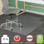 deflecto SuperMat Frequent Use Chair Mat, Med Pile Carpet, Flat, 36 x 48, Lipped, Clear