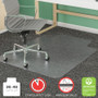 deflecto SuperMat Frequent Use Chair Mat, Med Pile Carpet, Flat, 36 x 48, Lipped, Clear (DEFCM14113) View Product Image