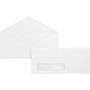 Business Source No. 10 Diagonal Seam Window Envelopes - Single Window - #10 - 4 1/8" Width x 9 1/2" Length - 24 lb - Gummed