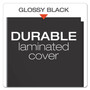 Oxford High Gloss Laminated Paperboard Folder, 100-Sheet Capacity, 11 x 8.5, Black, 25/Box