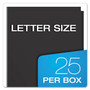 Oxford High Gloss Laminated Paperboard Folder, 100-Sheet Capacity, 11 x 8.5, Black, 25/Box (OXF51706) View Product Image